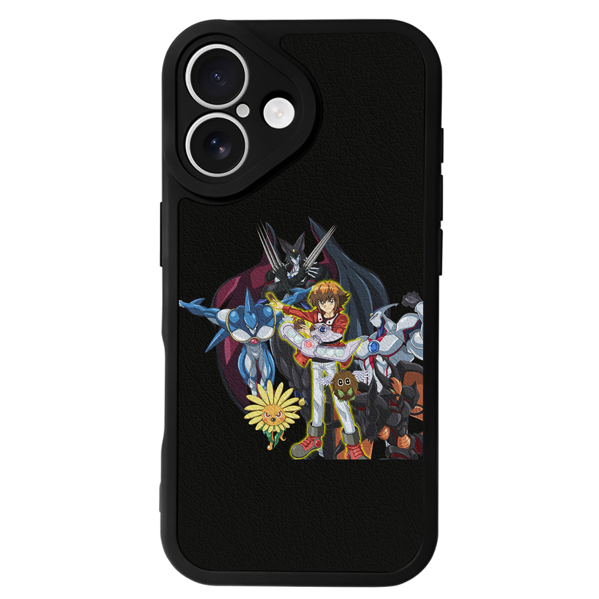 （画像用） 遊☆戯☆王 Yu-Gi-Oh! 【iPhone 16シリーズ対応】シリコンスマホケース（レザー調） 材質：シリコン